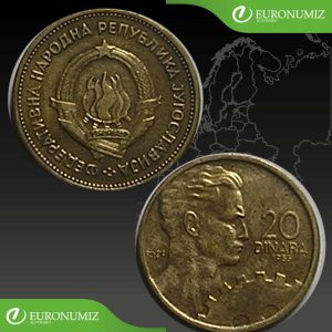 20 DINARA 1955 JUHOSLAVIA