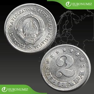 2 DINARA 1963 JUHOSLAVIA