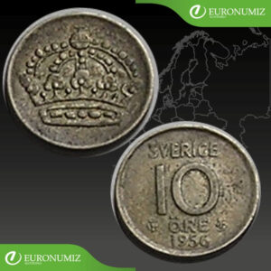 10 ORE 1956 SVEDSKO  STRIEBRO