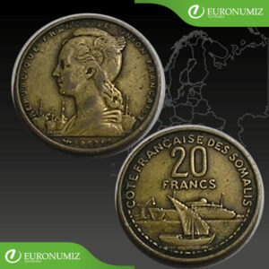 20 FRANCS 1952 FRANCUZSKE SOMALSKO