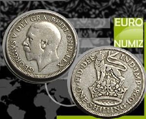 ONE SHILLING 1928 VELKA BRITANIA  STRIEBRO