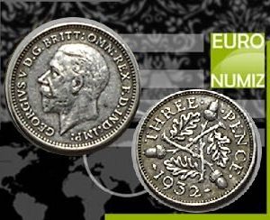 THREE PENCE 1932 VELKA BRITANIA  STRIEBRO