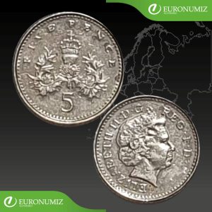 FIVE PENCE VELKA BRITANIA - VYBERTE SI ROK Z POPISU