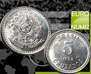 5 CRUZADOS 1988 BRAZILIA