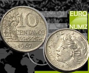 10 CENTAVOS 1967 BRAZILIA