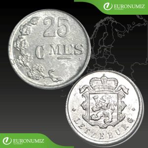 25 CENTIMES LUXEMBURSKO - VYBERTE SI ROK Z POPISU