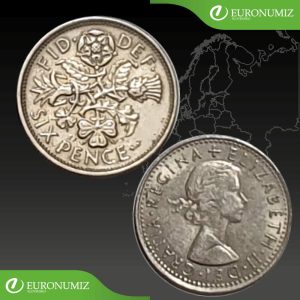 SIX PENCE VELKA BRITANIA - VYBERTE SI ROK Z POPISU