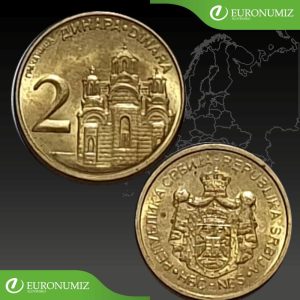 2 DINAR SRBSKO - VYBERTE SI ROK Z POPISU