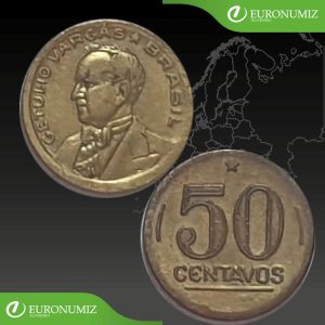 50 CENTAVOS BRAZILIA - VYBERTE SI ROK Z POPISU