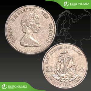 25 CENTS VYCHODOKARIBSKE STATY - VYBERTE SI ROK Z POPISU