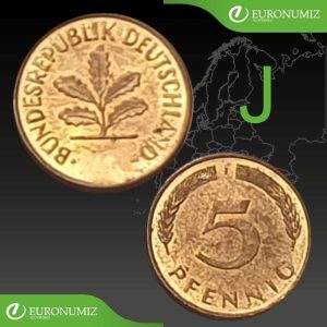 5 PFENNIG J NEMECKO - VYBERTE SI ROK Z POPISU