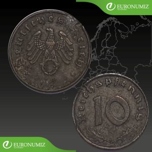 10 REICHSPFENNIG NEMECKO - VYBERTE SI ROK Z POPISU