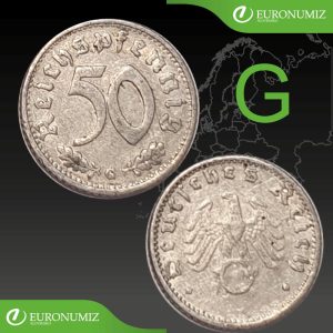 50 REICHSPFENNIG G NEMECKO - VYBERTE SI ROK Z POPISU