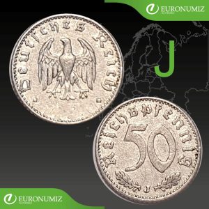 50 REICHSPFENNIG J NEMECKO - VYBERTE SI ROK Z POPISU