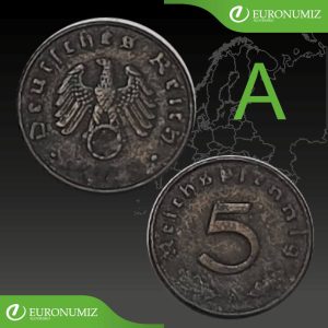 5 REICHSPFENNIG A NEMECKO - VYBERTE SI ROK Z POPISU