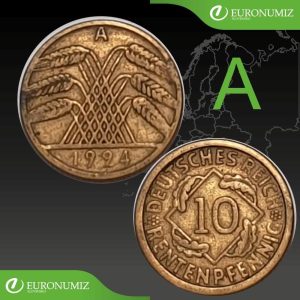 10 RENTENPFENNIG 1924 A NEMECKO