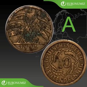 10 RENTENPFENNIG 1923 A NEMECKO