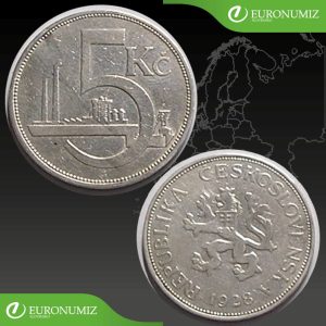5 KORUN 1928 REPUBLIKA CESKOSLOVENSKA  STRIEBRO