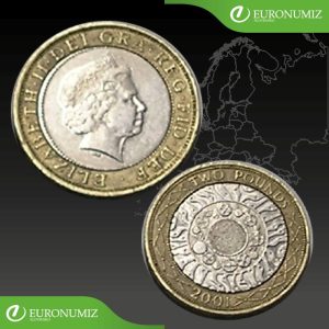 TWO POUNDS 2001 VELKA BRITANIA