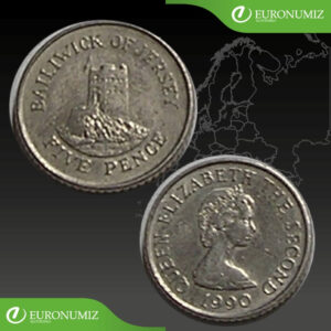 FIVE PENCE 1990 JERSEY