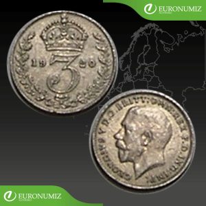 3 PENCE 1920 VELKA BRITANIA  STRIEBRO