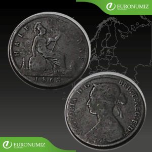 HALF PENNY 1863 VELKA BRITANIA