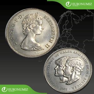 25 PENCE 1981 VELKA BRITANIA
