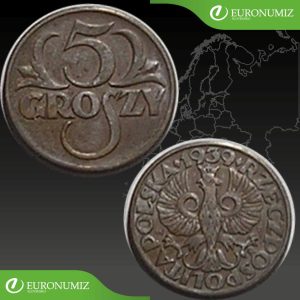 5 GROSZY 1939 POLSKO
