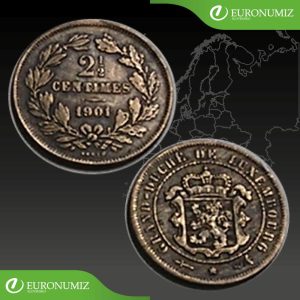 2,5 CENTIMES 1901 LUXEMBURSKO