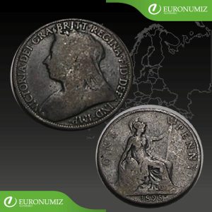ONE PENNY 1895 VELKA BRITANIA