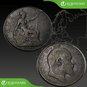 ONE PENNY 1907 VELKA BRITANIA