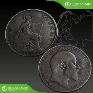 ONE PENNY 1905 VELKA BRITANIA