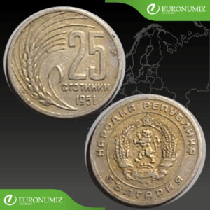 25 STOTINKY 1951 BULHARSKO