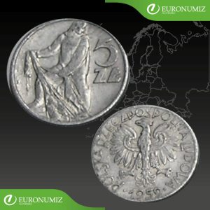 5 ZLOTYCH 1959 POLSKO