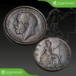 ONE PENNY 1912 VELKA BRITANIA