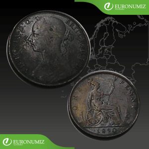 ONE PENNY 1890 VELKA BRITANIA