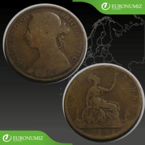 ONE PENNY 1893 VELKA BRITANIA
