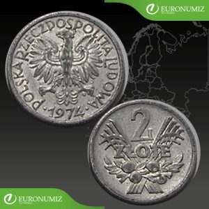 2 ZLOTE 1974 POLSKO
