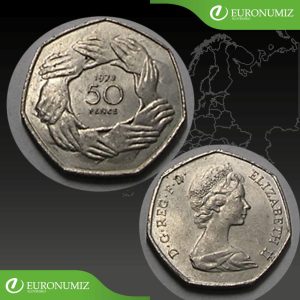 50 PENCE 1973 VELKA BRITANIA