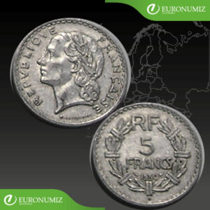 5 FRANCS 1950 FRANCUZSKO