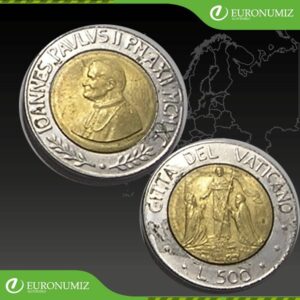 500 LIR 1990 VATIKAN JAN PAVOL II