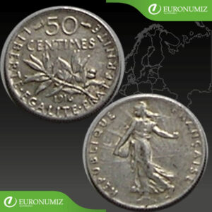 50 CENTIMES 1916 FRANCUZSKO  STRIEBRO