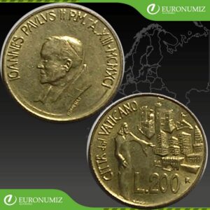 200 LIR 1991 VATIKAN JAN PAVOL II