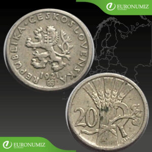 20 HALIER 1921 REPUBLIKA CESKOSLOVENSKA