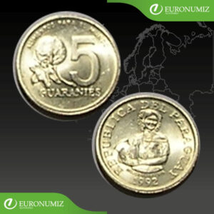 5 GUARANIES 1992 PARAGUAY