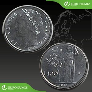 100 LIR 1991 TALIANSKO