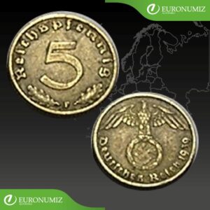 5 REICHSPFENNIG 1939 F NEMECKO
