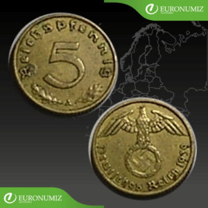 5 REICHSPFENNIG 1939 A NEMECKO