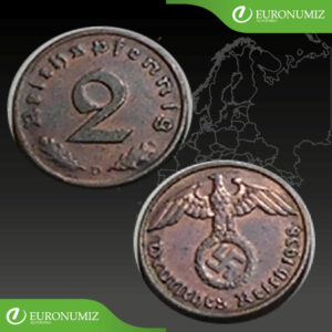 2 REICHSPFENNIG 1938 D NEMECKO