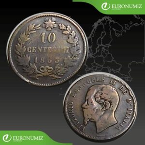 10 CENTESIMI 1863 TALIANSKO